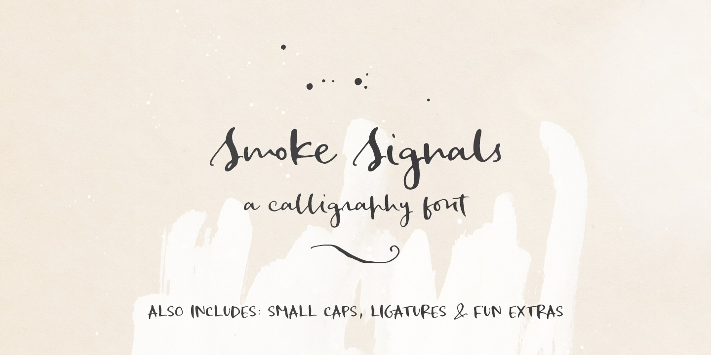 Smoke Signals Font preview